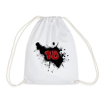 18th birthday - Drawstring Bag - white - Front
