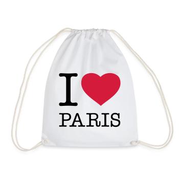 I LOVE PARIS - Turnbeutel - Weiß - Vorne