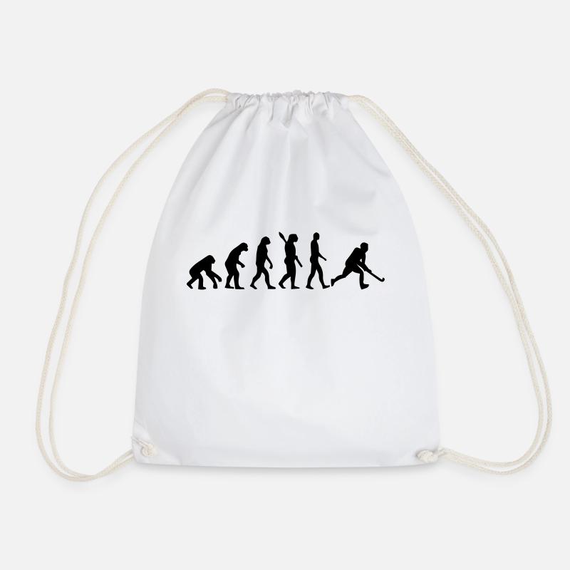 HOCKEY EVOLUTION! - Drawstring Bag - white