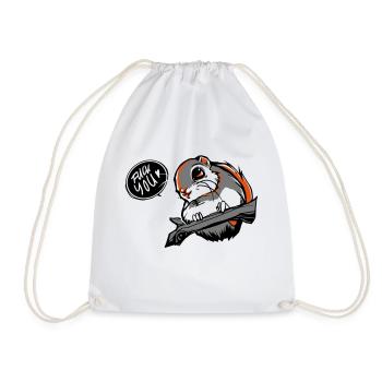 Unfriendly Japanese Squirrel - Drawstring Bag - white - Front