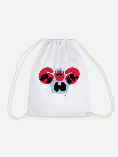 power - Drawstring Bag - white