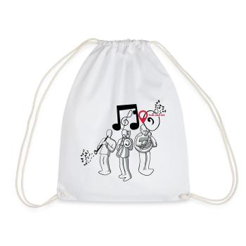 souba banda: you are here - Drawstring Bag - white - Front