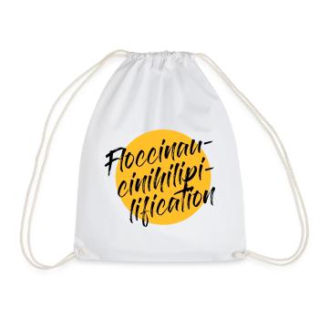 Floccinaucinihilipilification - Drawstring Bag - white - Front