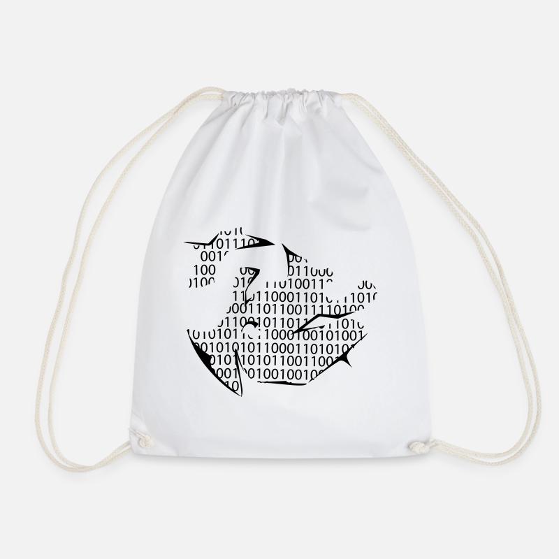 code binaire - Sac de sport léger - blanc