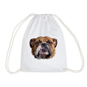 Bulldog - Turnbeutel - Weiß - Vorne