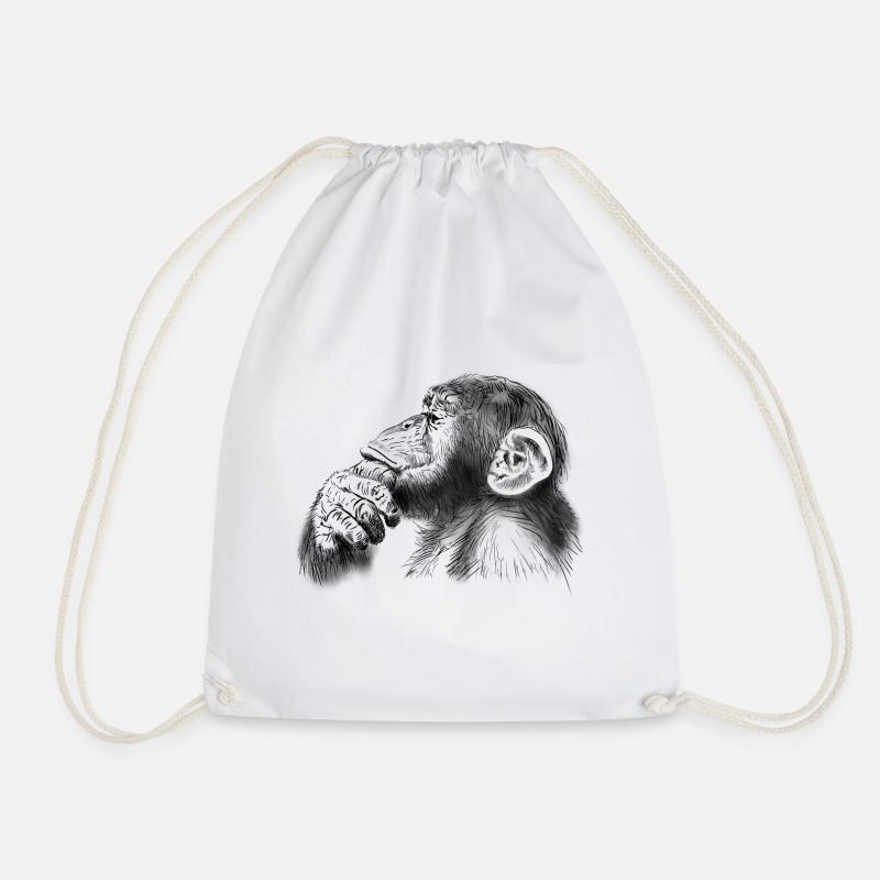 chimpanzé - Sac de sport léger - blanc