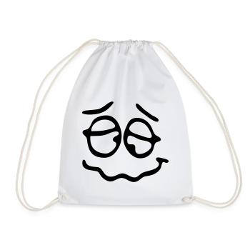 Funny Face, Cartoon Face, Trickfilm, Smiley - Sac de sport léger - blanc - Devant
