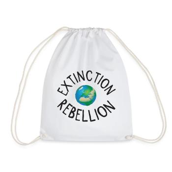 Extinction Rebellion Planet Erde schwarz - Turnbeutel - Weiß - Vorne