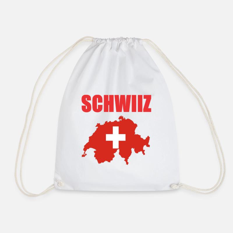 Schweiz Design - Turnbeutel - Weiß