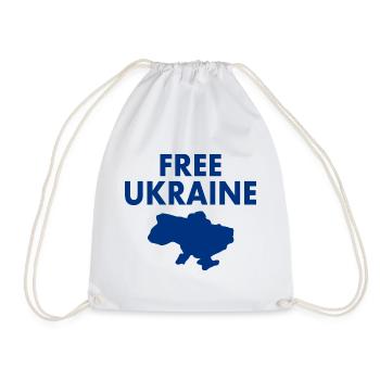 Free ukraine - Drawstring Bag - white - Front