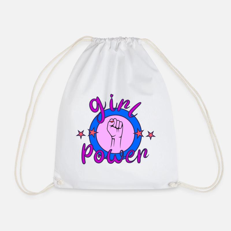Feminine Power - Drawstring Bag - white