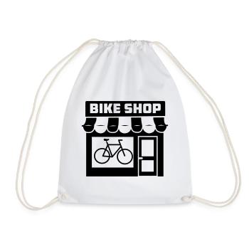 Bike shop - Drawstring Bag - white - Front