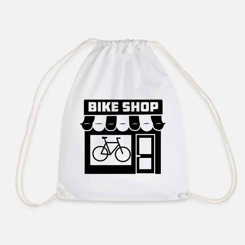 Bike shop - Drawstring Bag - white