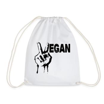 Vegan Peace - Turnbeutel - Weiß - Vorne