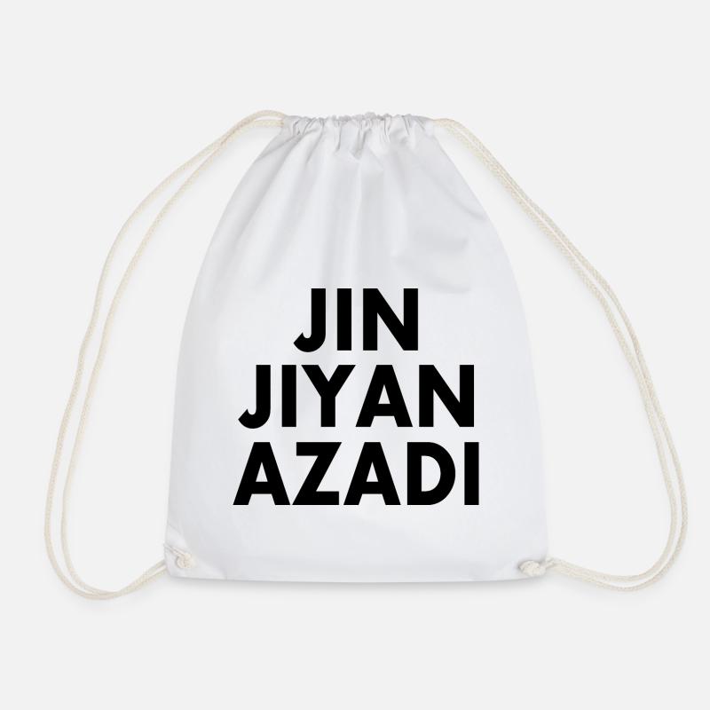 jin jiyan azadi - Turnbeutel - Weiß
