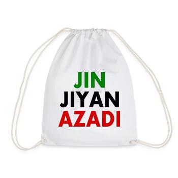 jin jiyan azadi - Turnbeutel - Weiß - Vorne