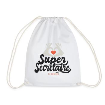 Super Secrétaire l unique cadeau Secretaire - Sac de sport léger - blanc - Devant