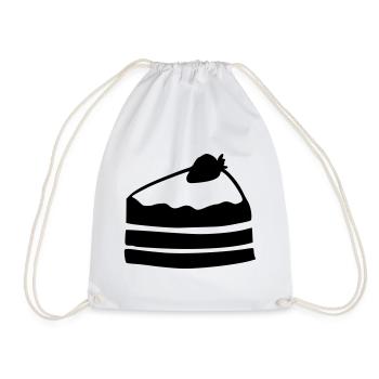 Piece of cake - Drawstring Bag - white - Front