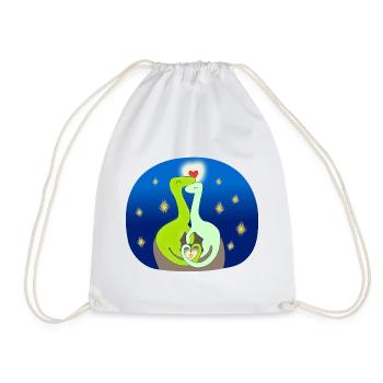 Compsognate in love - Drawstring Bag - white - Front