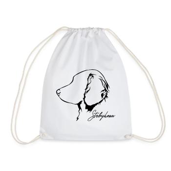Stabijhoun Profile Dogs Dog Wilsigns - Drawstring Bag - white - Front