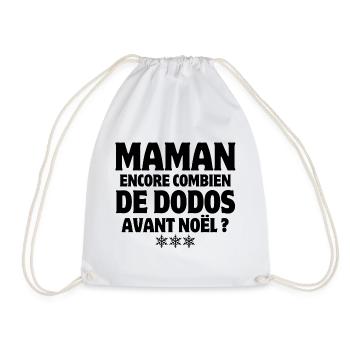 Christmas, Santa Claus, Happy Birthday - Drawstring Bag - white - Front
