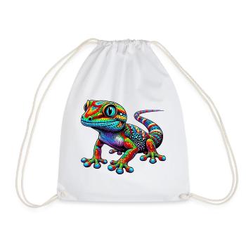 Gecko - Drawstring Bag - white - Front