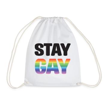 LGBTQ Pride Month - Stay Gay - Drawstring Bag - white - Front