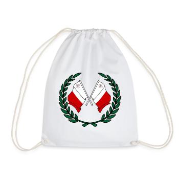 Drapeaux Malte en couronne de laurier - Sac de sport léger - blanc - Devant