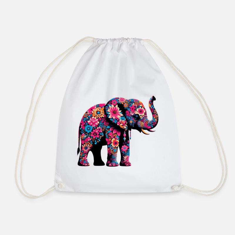 Elefant - Turnbeutel - Weiß