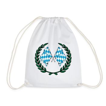 Drapeaux Couronne de laurier du Bayern - Sac de sport léger - blanc - Devant