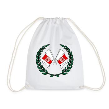 Drapeaux Couronne de laurier de Poméranie occidentale - Sac de sport léger - blanc - Devant