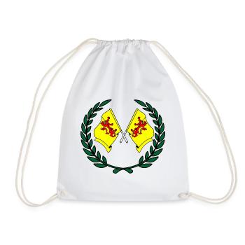 Couronne de laurier des drapeaux de la province de Hollande méridionale - Sac de sport léger - blanc - Devant