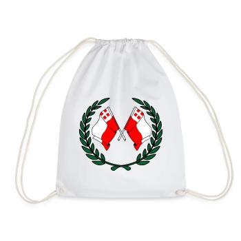 Flags province of Utrecht laurel wreath - Drawstring Bag - white - Front