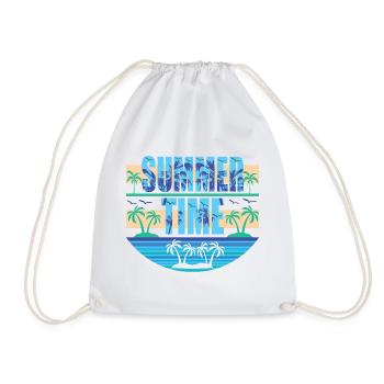 Summer Time - Drawstring Bag - white - Front