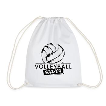 Volleyball Mannschaft Beachvolleyball Logo Saison - Turnbeutel - Weiß - Vorne
