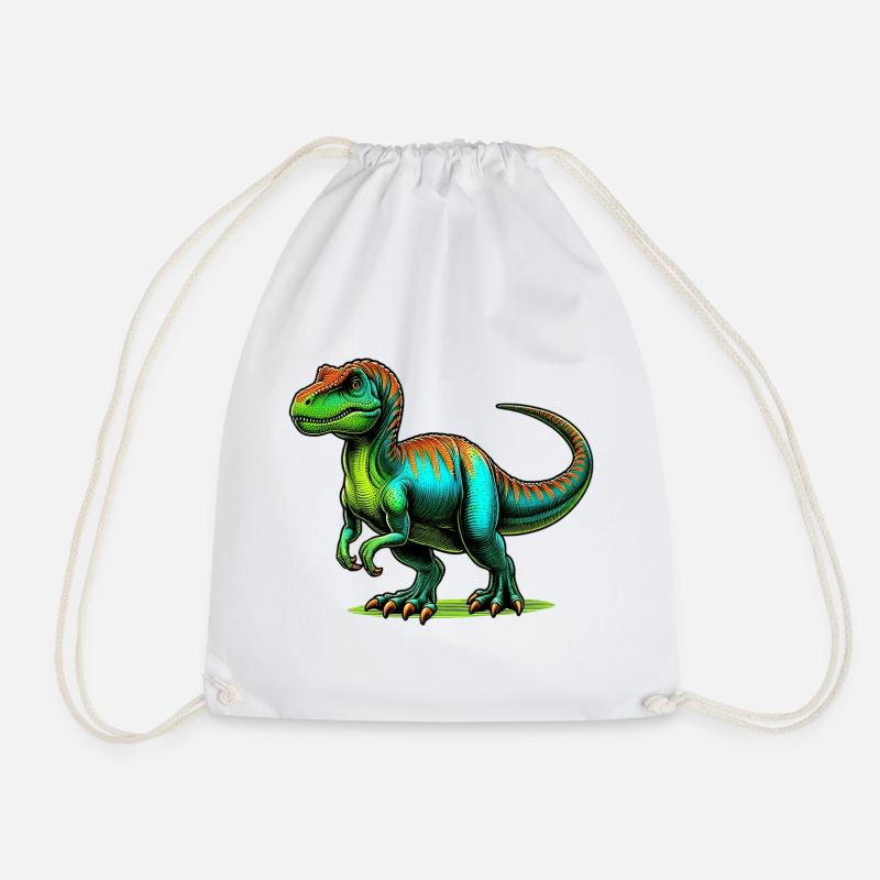 Dinosaurier - Turnbeutel - Weiß