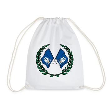 Drapeaux USA Lousiane en couronne de laurier - Sac de sport léger - blanc - Devant