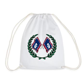 Drapeaux USA Wyoming couronne de laurier - Sac de sport léger - blanc - Devant
