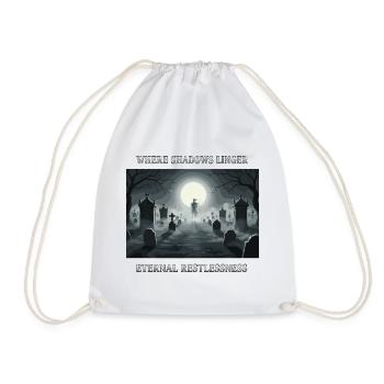 Eternal shadows in the cemetery - Drawstring Bag - white - Front