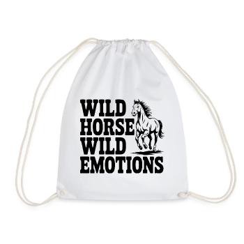 Cheval sauvage, émotions sauvages - Sac de sport léger - blanc - Devant