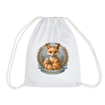 Freshly Baked & Foxy – Fuchs Illustration - Turnbeutel - Weiß - Vorne