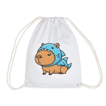 Cute Capybara Hamster Guinea Pig Carnival - Drawstring Bag - white - Front