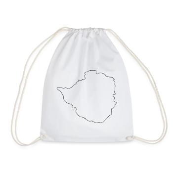 Carte de contour du Zimbabwe - Sac de sport léger - blanc - Devant