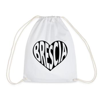 Typographie du cœur de Brescia - Sac de sport léger - blanc - Devant