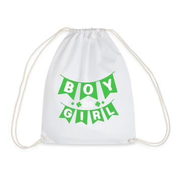 Révélation du sexe de la fête de bébé de la Saint-Patrick - Sac de sport léger - blanc - Devant