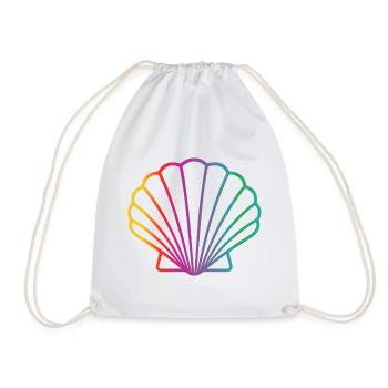Coquillage Coloré | Motif de l’art maritime - Sac de sport léger - blanc - Devant