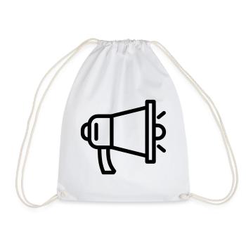 mégaphone - Sac de sport léger - blanc - Devant