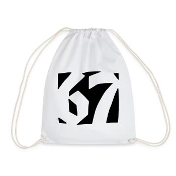 67 Minimal Streetwear Trend Design - Drawstring Bag - white - Front