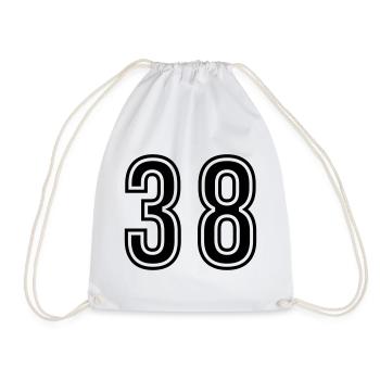 Symbole du chiffre 38 - Sac de sport léger - blanc - Devant