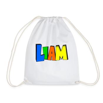 Liam - Drawstring Bag - white - Front